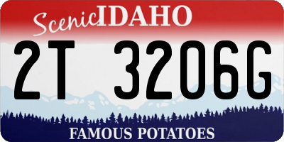 ID license plate 2T3206G
