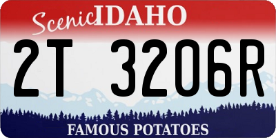 ID license plate 2T3206R