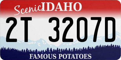 ID license plate 2T3207D
