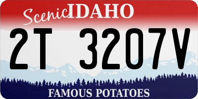 ID license plate 2T3207V