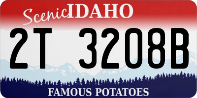 ID license plate 2T3208B