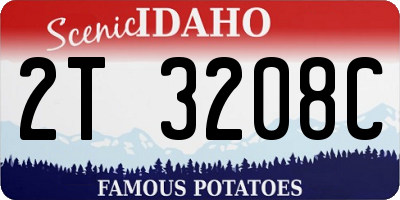 ID license plate 2T3208C