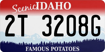 ID license plate 2T3208G