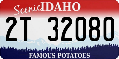 ID license plate 2T3208O