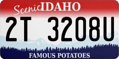 ID license plate 2T3208U