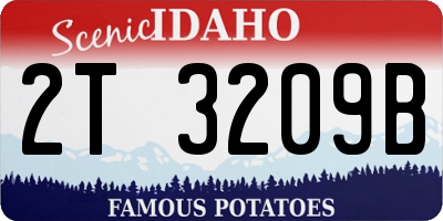 ID license plate 2T3209B