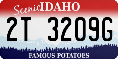 ID license plate 2T3209G