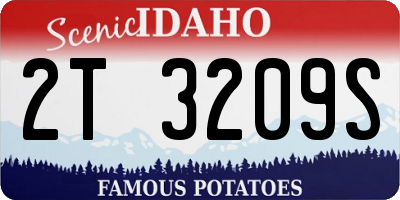 ID license plate 2T3209S
