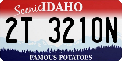 ID license plate 2T3210N