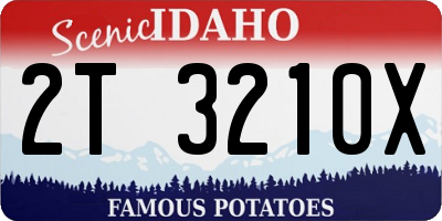 ID license plate 2T3210X