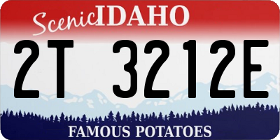 ID license plate 2T3212E