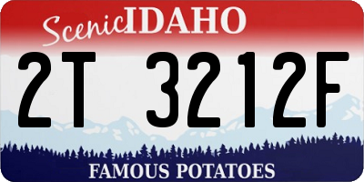 ID license plate 2T3212F