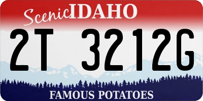 ID license plate 2T3212G