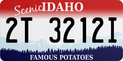ID license plate 2T3212I