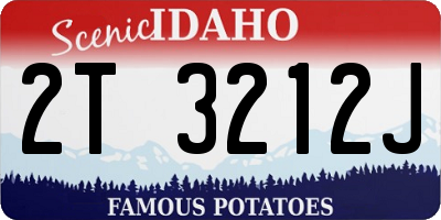 ID license plate 2T3212J