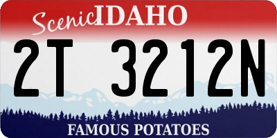 ID license plate 2T3212N