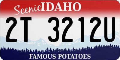 ID license plate 2T3212U