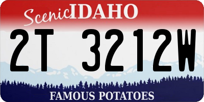 ID license plate 2T3212W