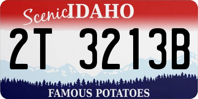 ID license plate 2T3213B