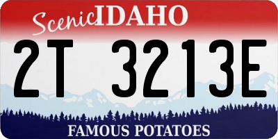 ID license plate 2T3213E