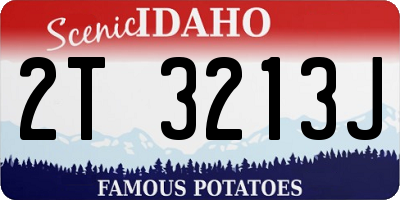 ID license plate 2T3213J