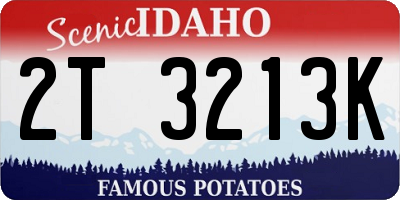 ID license plate 2T3213K