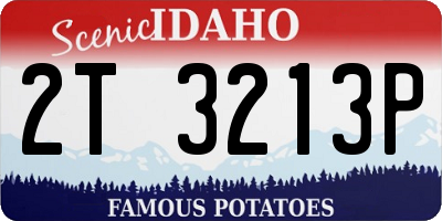 ID license plate 2T3213P