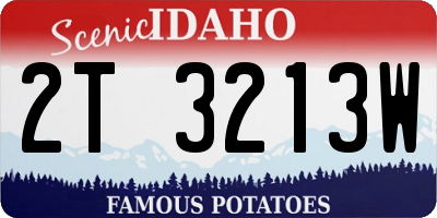 ID license plate 2T3213W