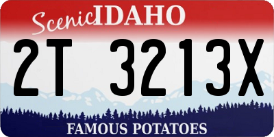 ID license plate 2T3213X