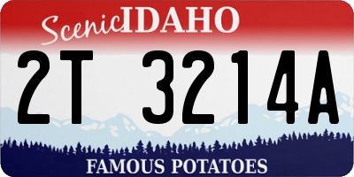 ID license plate 2T3214A