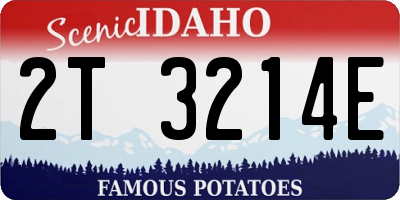 ID license plate 2T3214E
