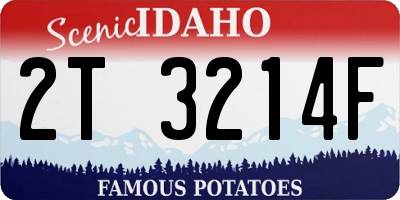 ID license plate 2T3214F