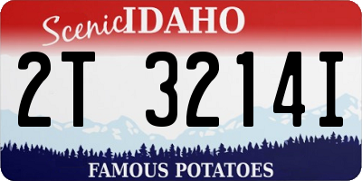 ID license plate 2T3214I