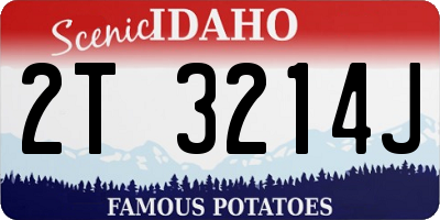 ID license plate 2T3214J