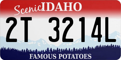 ID license plate 2T3214L