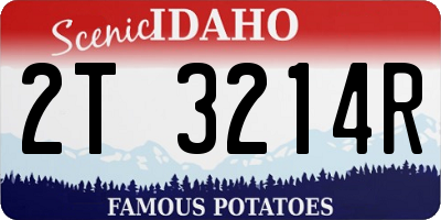 ID license plate 2T3214R