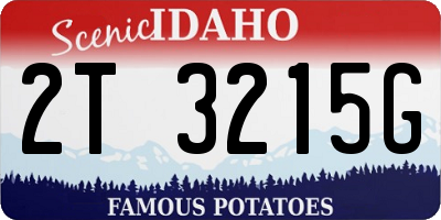 ID license plate 2T3215G