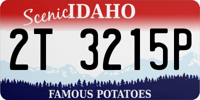 ID license plate 2T3215P