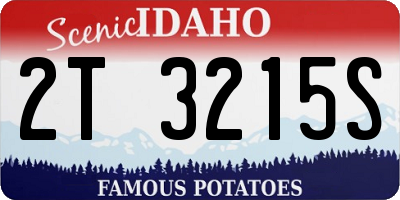 ID license plate 2T3215S