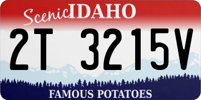 ID license plate 2T3215V
