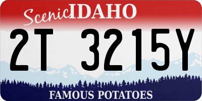 ID license plate 2T3215Y