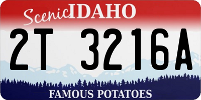 ID license plate 2T3216A