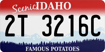 ID license plate 2T3216C