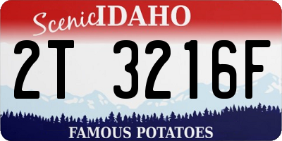 ID license plate 2T3216F
