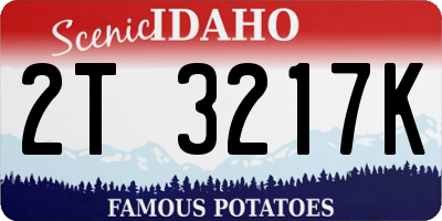 ID license plate 2T3217K