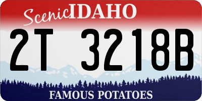 ID license plate 2T3218B