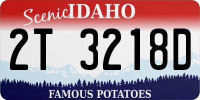 ID license plate 2T3218D