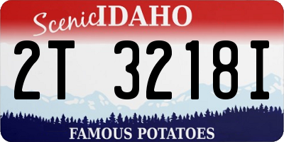 ID license plate 2T3218I