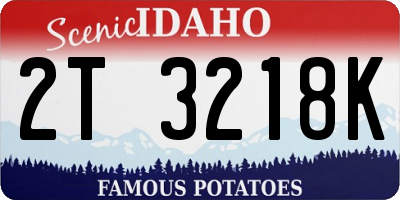 ID license plate 2T3218K