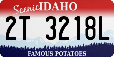 ID license plate 2T3218L